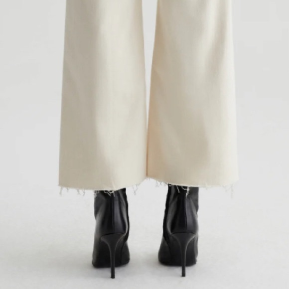 AG Saige Wide Leg Crop NWT Size 26 Front Rise: 10 1/4" - Picture 6 of 9